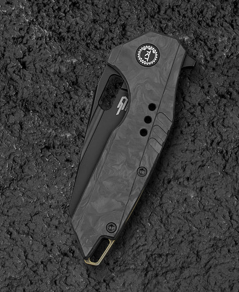 BESTECH NYXIE 3 BT2308D 2.99" S35VN Blade Marble Carbon Fiber Titanium Handle