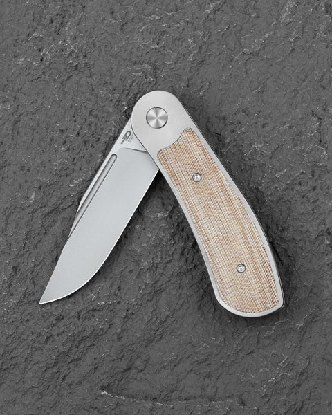 BESTECH Vestige BT2411B 3.47" M-CUT Blade Titanium Handle