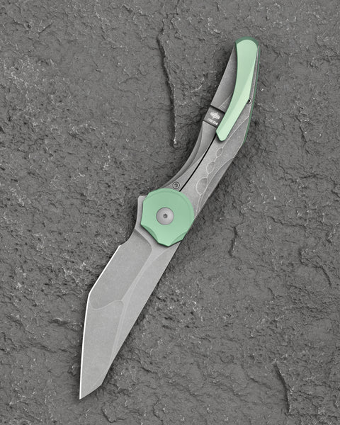 BESTECH EXCENTRIC BT2412C 3.882" M390 Blade Titanium Handle